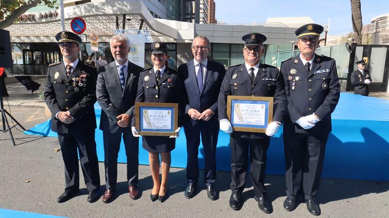 Benidorm celebra el Día de la Policía Nacional con un solemne acto en la avenida Europa 