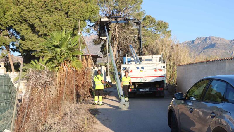 Benidorm mejora el alumbrado de los caminos rurales con una inversión de 173.515 euros