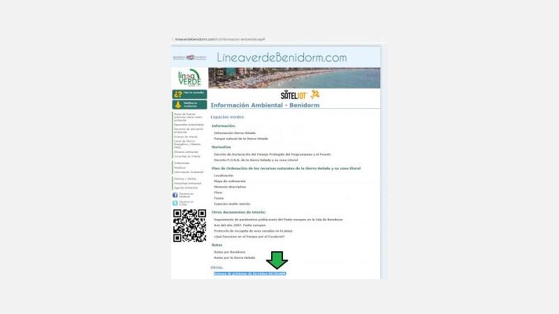 Ciudadanos denuncia la publicidad engañosa que da Benidorm en su web Línea Verde Smart City