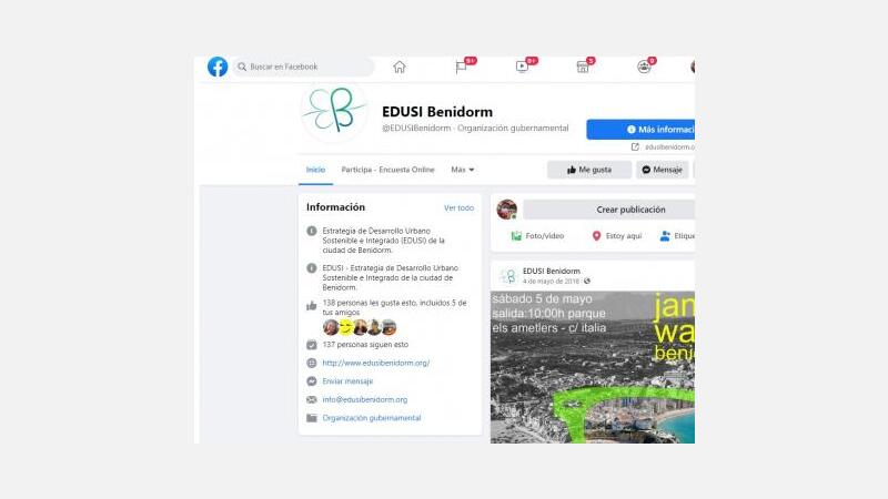 Ciudadanos denuncia que la web del programa EDUSI de Benidorm no está operativa 