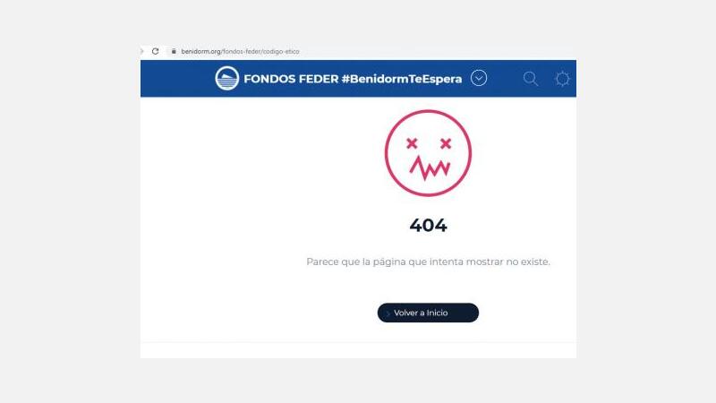 Ciudadanos advierte de deficiencias en apartados de la web de Benidorm de los Fondos FEDER 