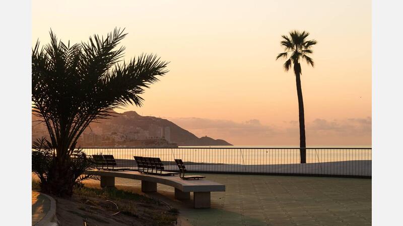 Paseo poniente. Atardecer