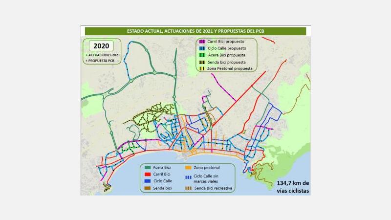 Benidorm plantea alcanzar los 134 kilómetros de vías ciclistas a final de año