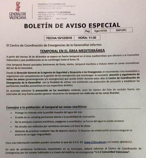 El Ayuntamiento toma medidas ante el aviso de temporal para este fin de semana El Ayuntamiento toma medidas ante el aviso de temporal para este fin de semana