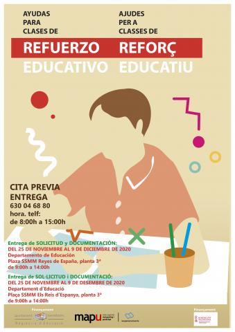 Cartel refuerzo escolar 2021