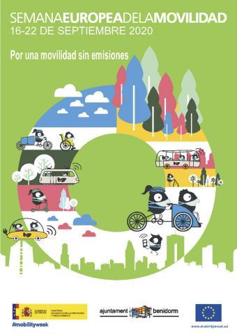 Cartel semana europea de la movilidad 2020