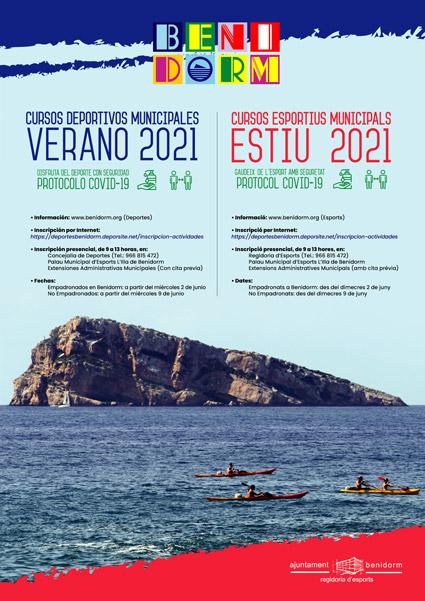 Cartel Cursos Deporte Verano 2021