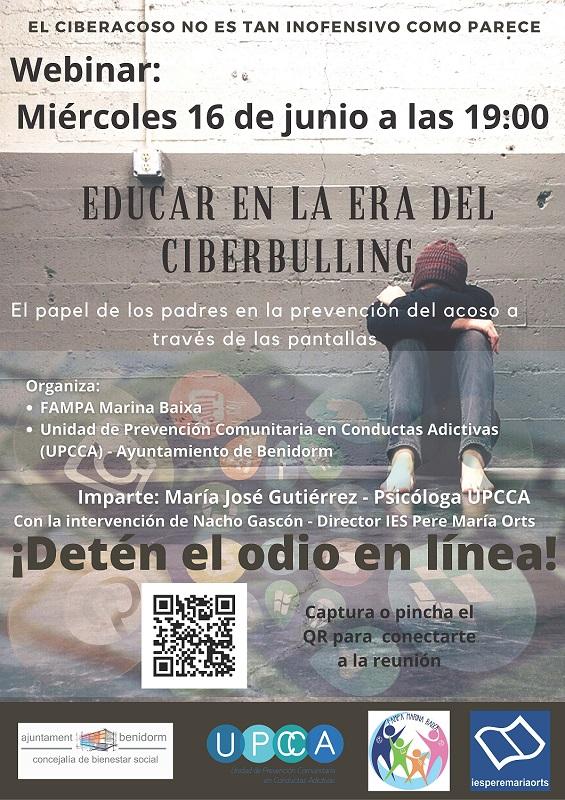 Bienestar Social y la Federación de AMPAs de la comarca organizan un ‘webinar’ para prevenir el ‘ciberbulling’