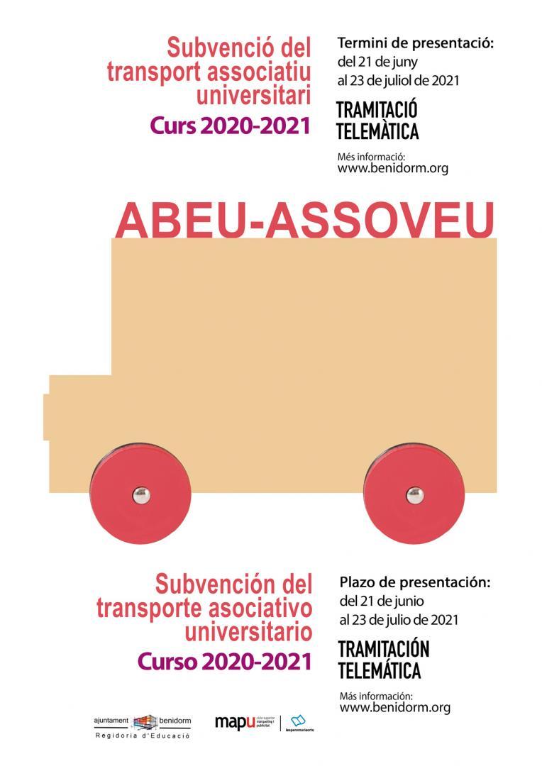 Abierto plazo solicitud "Ayudas transporte universitario asociativo" Curso 2020-21