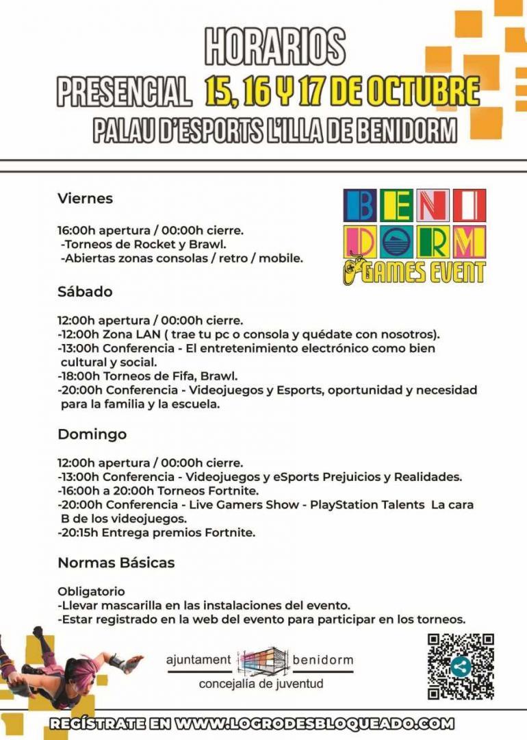 Cartel anunciador Programa benidorm Games Event