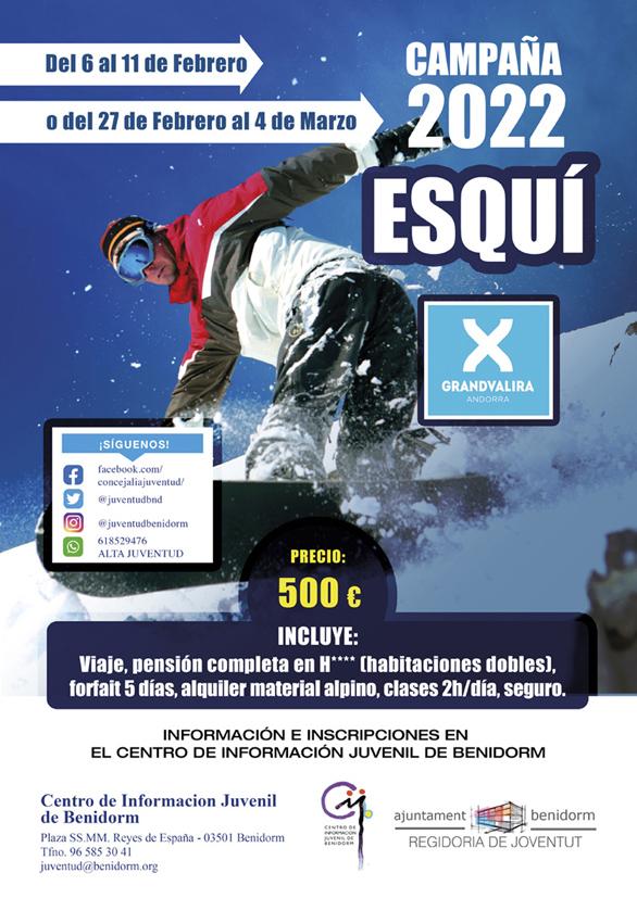 Cartel anunciador Campaña Esquí 2022