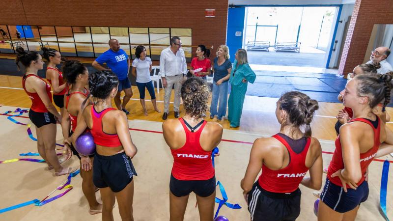 Equipo francés de gimnasia rítmica.