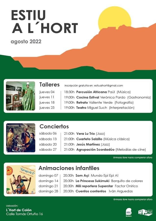 Cartel de la Programación cultural.