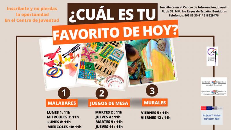Juventud organiza actividades de malabares, juegos de mesa y murales para el mes de agosto Actividades agosto concejalía de Juventud.