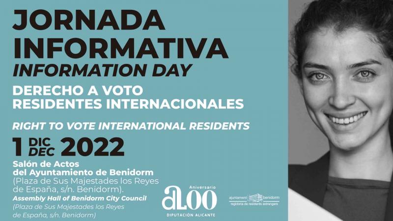 Benidorm acoge una charla informativa sobre el derecho a voto de los residentes internacionales en las elecciones municipales. Jornada Informativa voto residentes extranjeros.