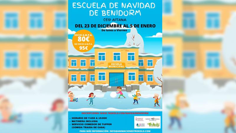 Benidorm contará con ‘Escuela de Navidad’ para facilitar la conciliación durante las vacaciones escolares. Escuela de Navidad.