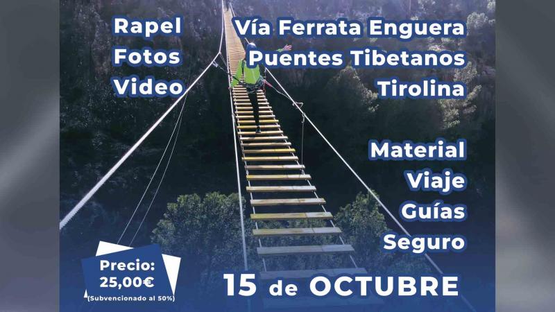 La vía ferrata de Enguera, la propuesta multiaventura de Juventud para el 15 de octubre La vía ferrata de Enguera, la propuesta multiaventura de Juventud para el 15 de octubre