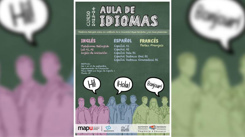 Últimos días para inscribirse al Aula de Idiomas, que ofrece cursos de inglés, francés y español para extranjeros 