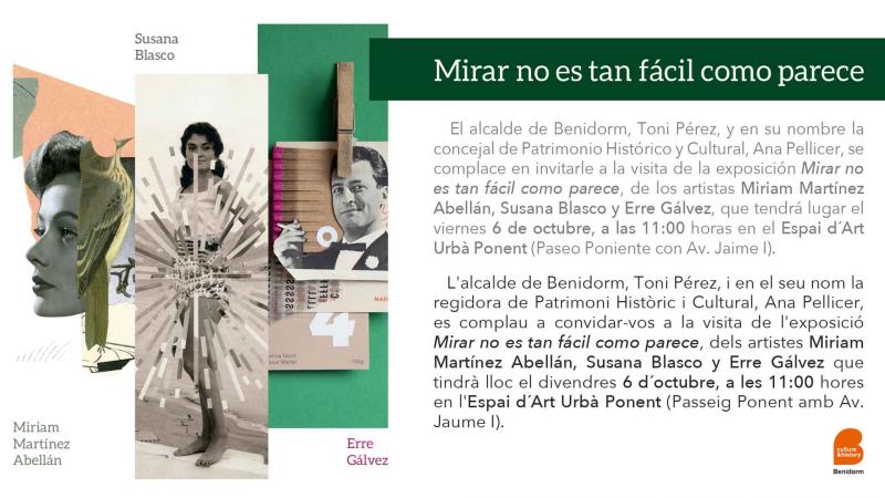 El arte del ‘collage’ llega este viernes a los Espais d’Art Urbà de Benidorm 