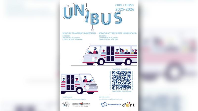 Benidorm abre el plazo para solicitar el servicio de transporte universitario a los campus de San Vicente y Sant Joan Benidorm abre el plazo para solicitar el servicio de transporte universitario a los campus de San Vicente y Sant Joan