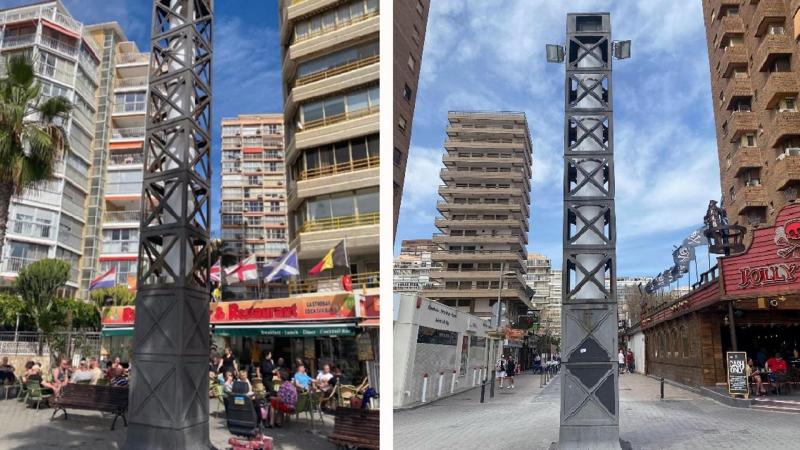 Benidorm adjudica la rehabilitación de las columnas ‘Andrea’ del Paseo de Levante por 590.000 euros