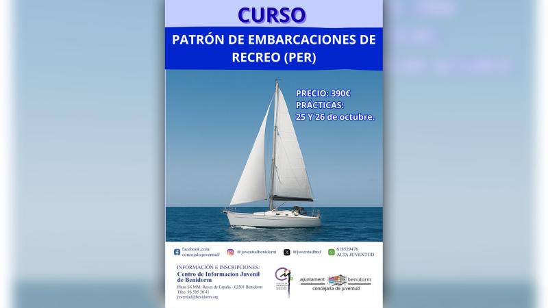 Juventud vuelve a organizar un curso para obtener la licencia de Patrón de Embarcaciones de Recreo (PER)  Juventud vuelve a organizar un curso para obtener la licencia de Patrón de Embarcaciones de Recreo (PER)