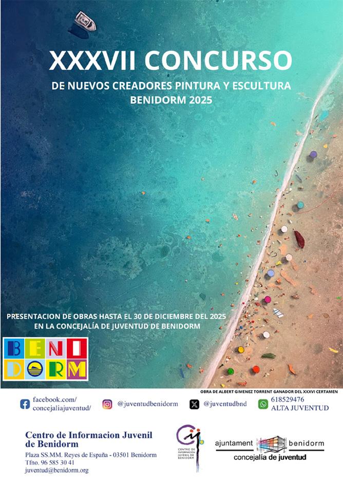 Cartel anunciador XXXVII Concurso de Nuevos Creadores Pintura y Escultura 2025