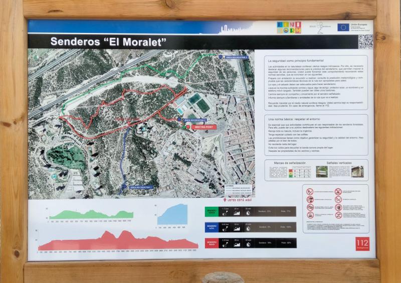 Cartel Moralet Sendero Azul