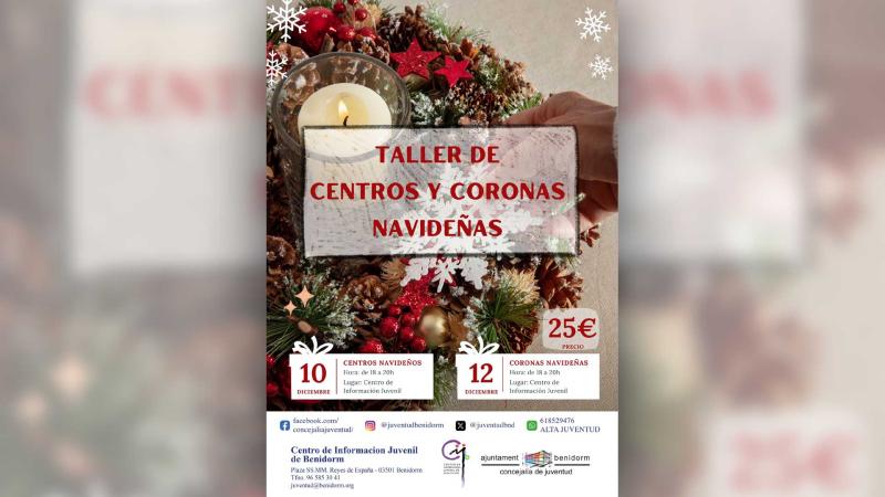 Juventud organiza dos talleres de decoración navideña 