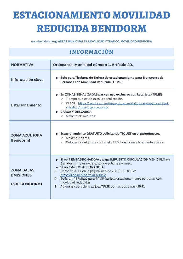 Estacionamiento Movilidad Reducida