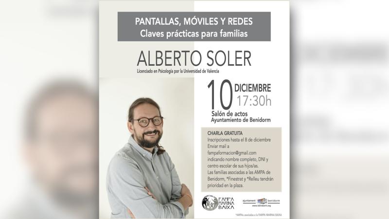 La FAMPA Marina Baixa organiza una formación  gratuita para familias sobre pantallas, móviles y redes sociales