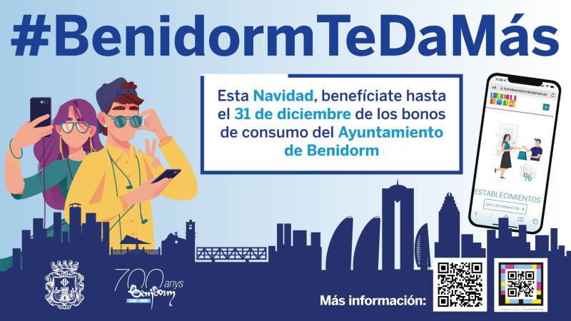 Benidorm se prepara para la nueva campaña de bonos #BenidormTeDaMás, a la que ya pueden adherirse los establecimientos