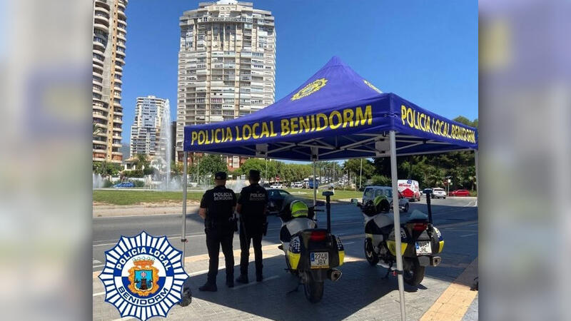 Dispositiu de la Policia Local de Benidorm.