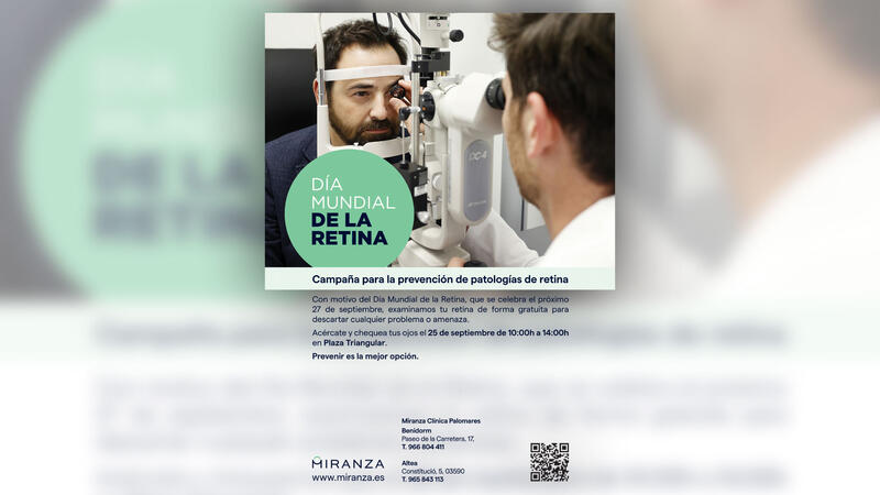 Benidorm celebra el divendres el Dia Mundial del Farmacèutic i el Dia Mundial de la Retina amb activitats de divulgació i prevenció sanitària