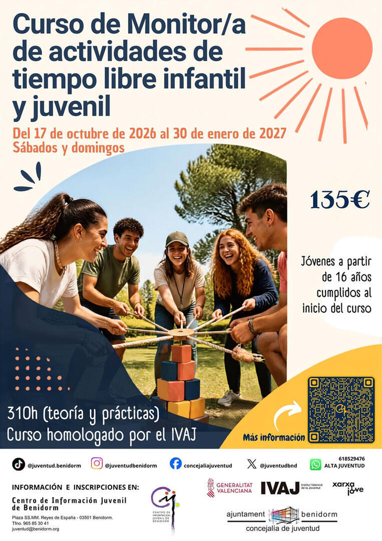 Curso de Monitor/a de actividades de tiempo libre infantil y juvenil 2026