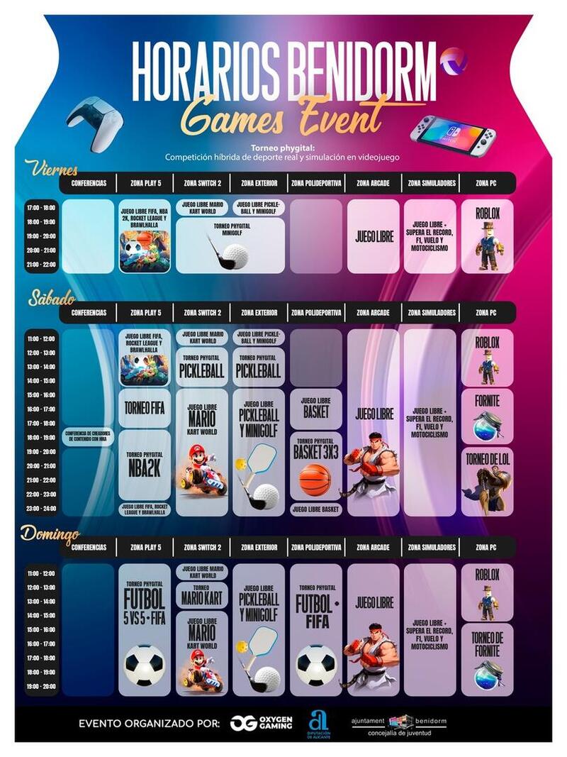 Horarios Benidorm Games Event