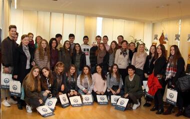 Alumnes del Lope de Vega i de quatre països europeus visiten l'Ajuntament