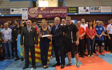 Buena entrada en las gradas del Palau d’Esports l’Illa de Benidorm para presenciar el Campeonato de España de Kick Boxing Tatami Sport 2017