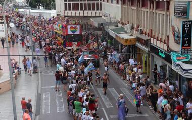Massive 'Parade of the Pride' along the streets of Benidorm