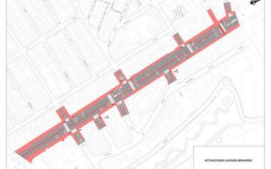 Benidorm aprovecha el reasfaltado de Beniardá para introducir nuevos giros de tráfico y el carril-bici