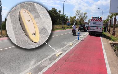 Benidorm instala un separador de carril bici exclusivo, diseñado por técnicos de Movilidad