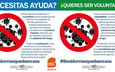 Benidorm drives a network of collective help care for those who need it during the crisis of the coronavirus
