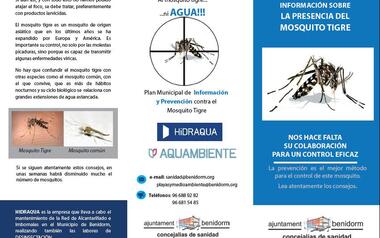 Ajuntament i Hidraqua inicien una campanya informativa per a evitar la proliferació del mosquit tigre