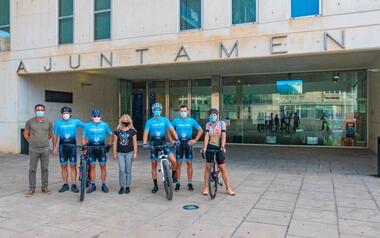 L'equip BTT de la Unió Ciclista Benidorm amb la Setmana Europea de la Mobilitat