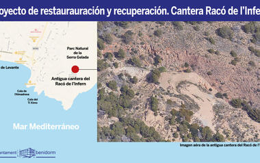 Benidorm remet a Conselleria el projecte per a restaurar i recuperar la pedrera del Racó de l'Infern Racó de l'Infern...