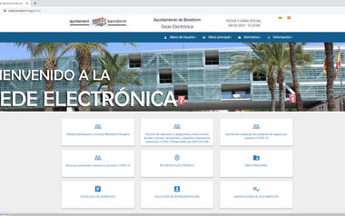 Benidorm incrementó en 2020 un 15% los trámites e-Administración