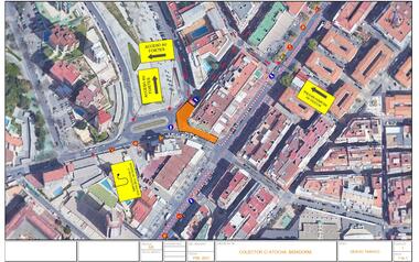 Mobility reorders the traffic around Ricardo Bayona due to the works of the new Atocha street collector...