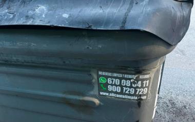 Benidorm sustituye contenedores de la basura por los de Alicante y el teléfono de incidencias remite a la capital