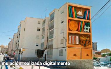 Benidorm interviene la fachada de un edificio en Foietes con dos murales para difundir la historia, cultura y tradiciones locales
