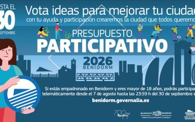 Benidorm abre hoy el plazo para votar las propuestas presentadas al Presupuesto Participativo de 2026